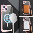 Case for iPhone 15 Plus, ERBORD Impact Guard, MagSafe, pink
