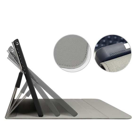 Case for Microsoft Surface Go 3/Go 2/Go, Wallet Pen Slot, grey