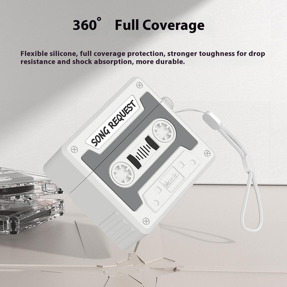 Retro silicone cassette case for Apple AirPods Pro 3