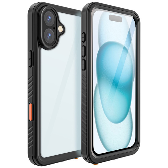 IP68 Waterproof Case for iPhone 16 Plus, black