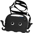 Children's case for Samsung Galaxy Tab A8 10.5, with handle, octopus, black