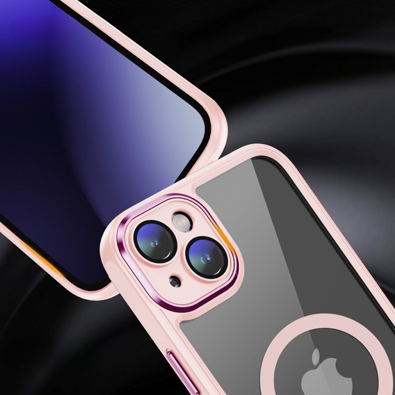 Case for iPhone 15 Plus, ERBORD Impact Guard, MagSafe, pink