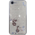 Case for iPhone SE 2022 / SE 2020 / 8 / 7, Glitter Flower, blue