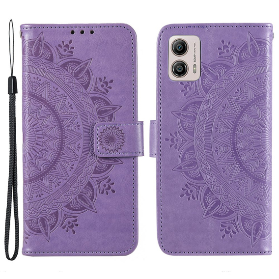 Flip case for Motorola Moto G53 5G, Mandala, purple