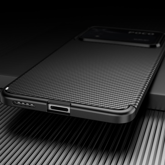 Case for Xiaomi Poco X4 Pro 5G, Carbon Gel, black