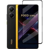 3D Tempered Glass for Xiaomi Poco X7 Pro 5G, black frame