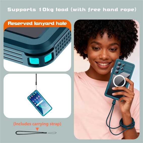 Redpepper MagSafe waterproof case for Samsung Galaxy S26 Ultra, blue