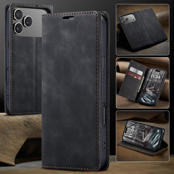 ERBORD Vintage wallet case with flap for iPhone 17 Pro Max