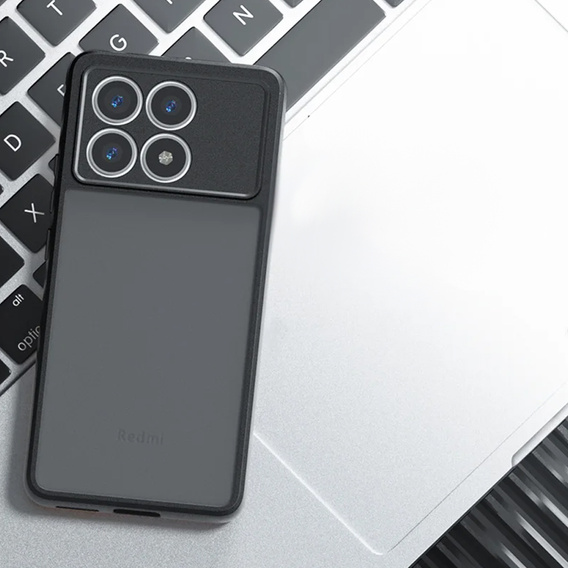 Case for Xiaomi Poco X6 Pro 5G, Fusion Hybrid, with camera protection, matt / black