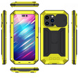 Case for iPhone 14 Pro, R-JUST CamShield Slide, armoured, yellow / black