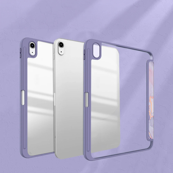 Case for iPad 10.9" 2022 (10 gen.), Smartcase Hybrid, with stylus space, Marble purple