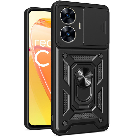 Case for Realme C55, CamShield Slide, black