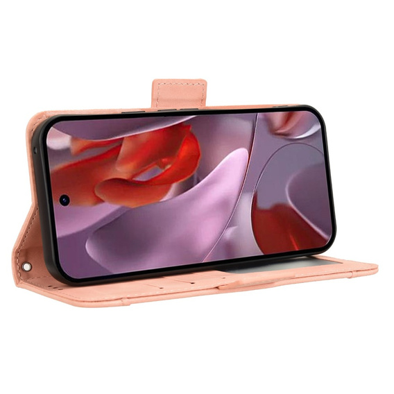 Flip case for Google Pixel 9A, Card Slot, pink