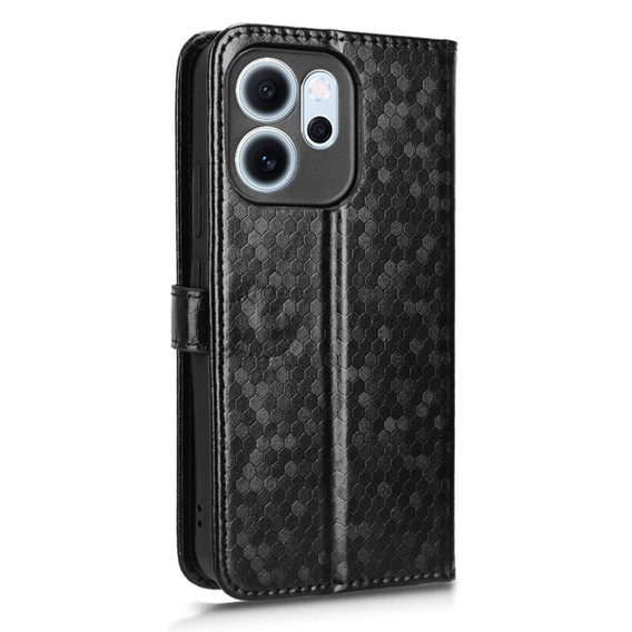Flap case for Oppo Reno 14F, Wallet Rhombus, black