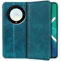 Case for Honor Magic 5 Lite 5G, Wallet Litchi Leather, green
