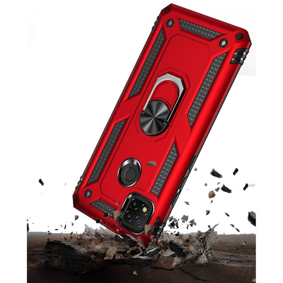 Armor Case for Xiaomi Redmi 9C, Nox Case Ring, red