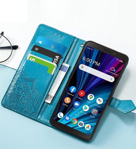 Flip case for T Phone 2 Pro 5G, Mandala, blue