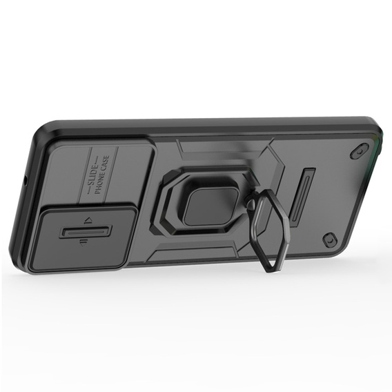 Case for Realme C67 4G, KickStand Camera Lens, black