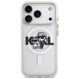 Karl Lagerfeld IML Glitter Karl and Choupette MagSafe Case for iPhone 17 Pro