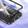 Case for iPhone 16E, Magnetic Dual Glass, black