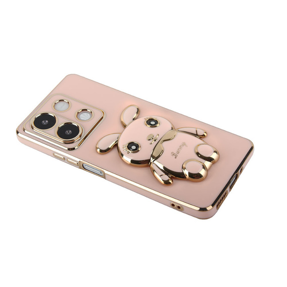 Case for Xiaomi Redmi Note 13 5G, Rabbit, pink + 9H Tempered Glass