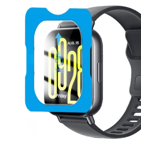 2x Tempered Glass with ERBORD mounting frame for Xiaomi Redmi Watch 5 Active