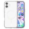 Case for iPhone 17, for MagSafe, glitter, transparent
