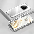 Case for Xiaomi Redmi Note 14 Pro, Magnetic Dual Glass, silver