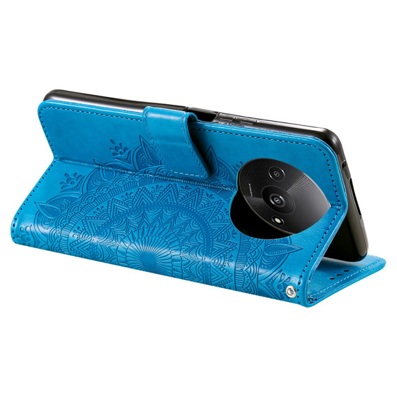Flip case for Xiaomi Redmi A3, Mandala, blue