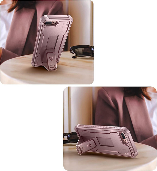 Armored case for iPhone 7 Plus / 8 Plus, Dexnor Full Body, pink rose gold