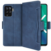 Flip case for Oppo Reno5 Lite, Card Slot, blue