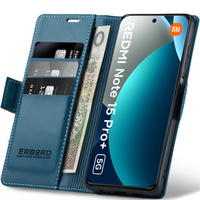 ERBORD Glossy Litchi flip case for Xiaomi Redmi Note 15 Pro Plus 5G / Poco M8 Pro 5G