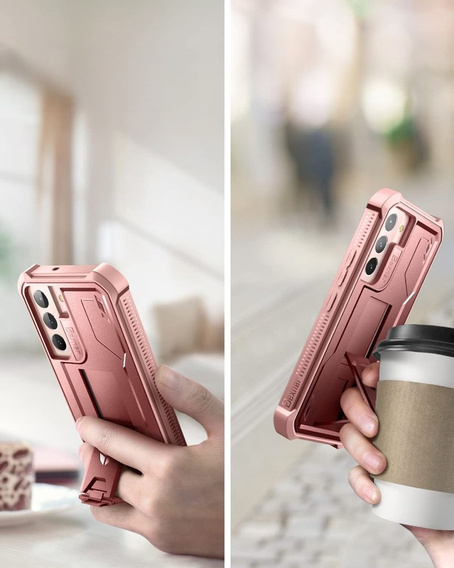 Armored case for Samsung Galaxy S22, Dexnor Full Body, pink rose gold