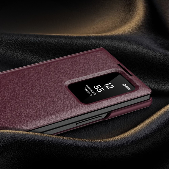 Flip case for Samsung Z Fold6 5G, Smart View Wallet, maroon