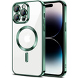 Case for iPhone 14 Pro Max, Electro MagSafe, green + Screen Glass