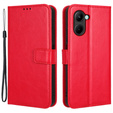Flip case for Realme C33, Crazy Horse Wallet, red