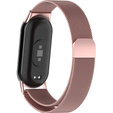 Milanese Bracelet Strap with Case for Xiaomi Smart Band 10 / 9 / 8, pink