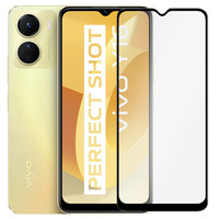 3D Tempered Glass for Vivo Y16, black