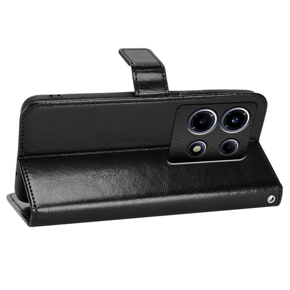 Flip case for Infinix Note 30 VIP, Crazy Horse Wallet, black