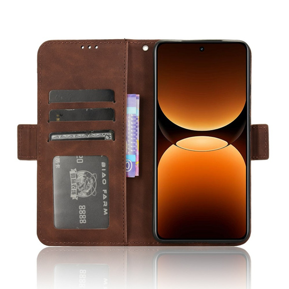 Flip case for Realme GT 7 Pro, Card Slot, brown