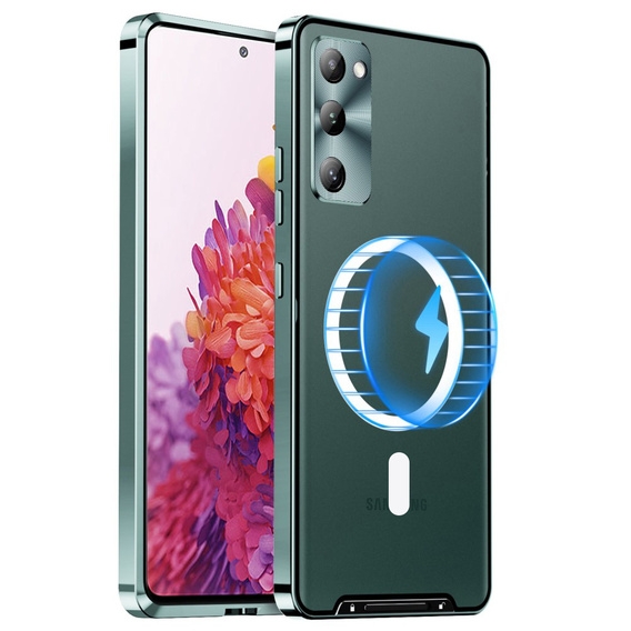 Camera Protection Case for Samsung Galaxy S20 FE, CamShield MagSafe, transparent / green