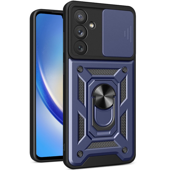 Case for Samsung Galaxy A34 5G, CamShield Slide, blue