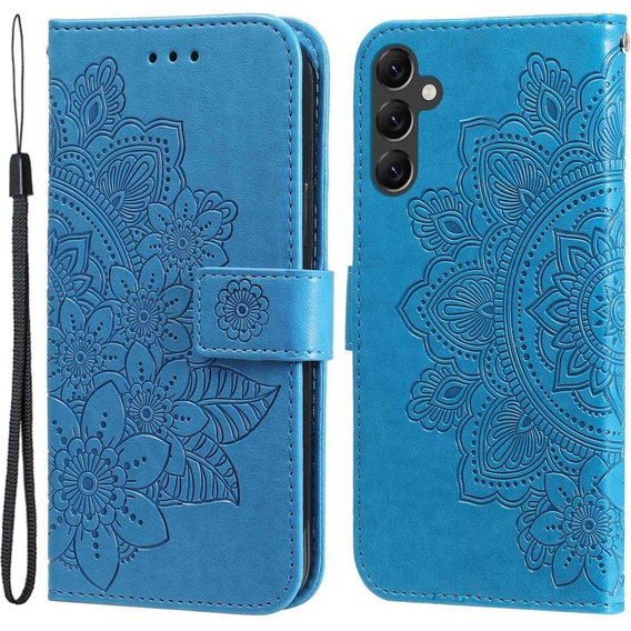 Flip case for Samsung Galaxy A14 4G/5G, Mandala Flower, blue
