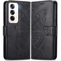 Flip case for Oppo Reno 12, Butterfly, black