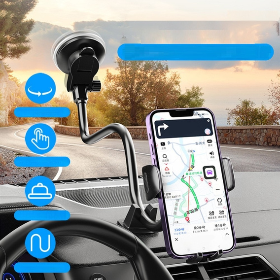 Car windscreen mount Long Arm 30cm for phones 4.7–7 inches