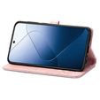 Flip case for Xiaomi 14T Pro, Mandala, pink rose gold