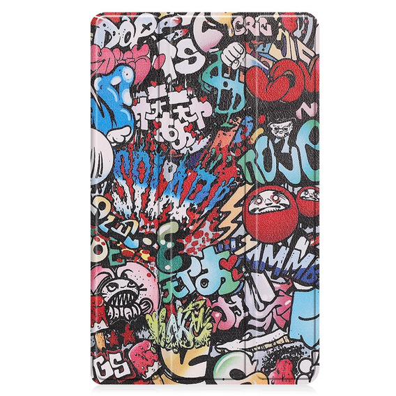 Case for Lenovo Tab M8 Gen 4 TB-300FU, Smartcase, graffiti