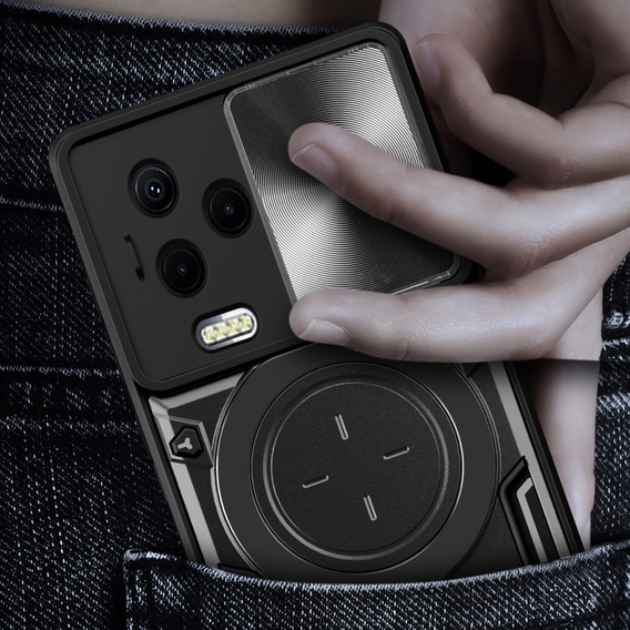 Armor case for Infinix Note 12 2023, CamShield Slide, black