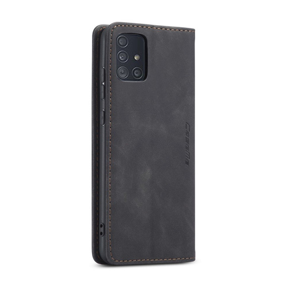 CASEME case for Samsung Galaxy A51, Leather Wallet Case, black