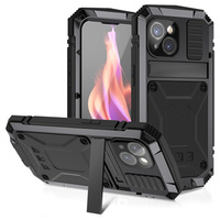 Case for iPhone 15, R-JUST, armoured, black